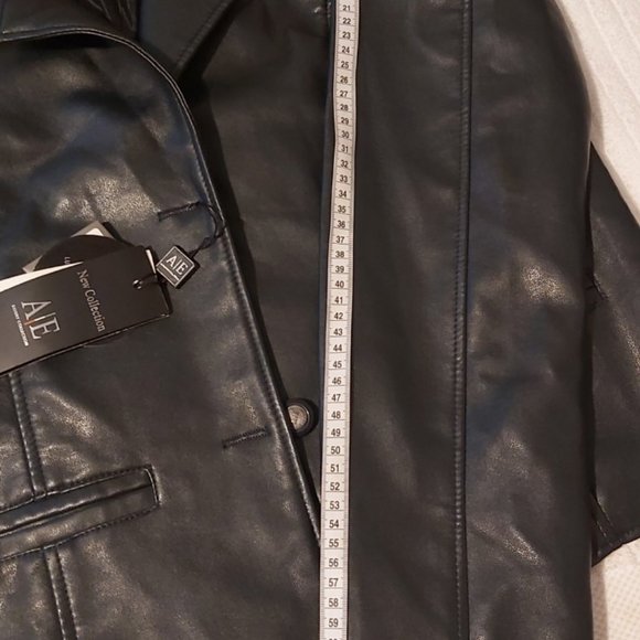 NWT EMPORIO ARMANI Dress Leather Jacket authenticM - Picture 12 of 16